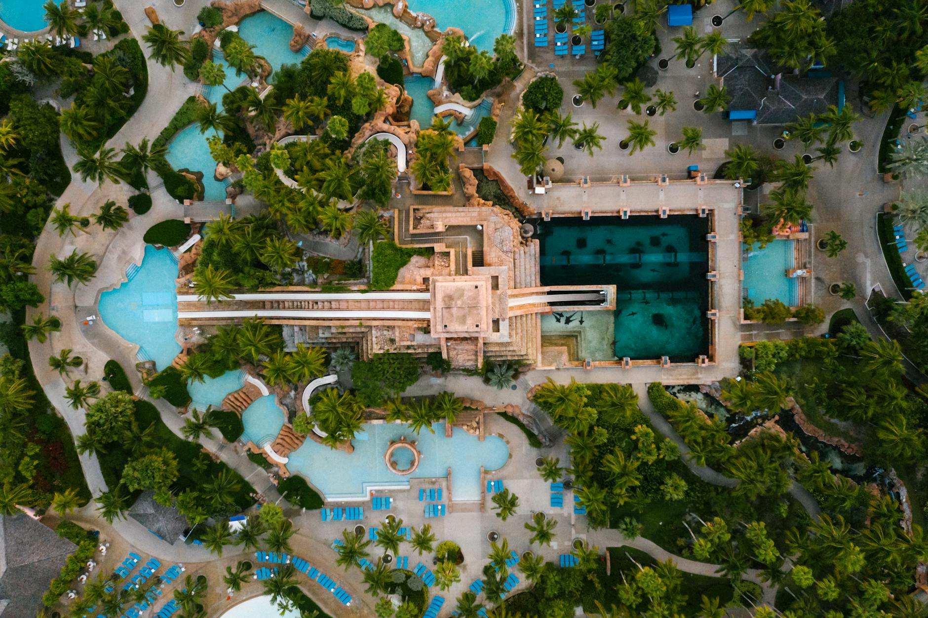 Family spring break destination in the Caribbean with a waterpark and pools.